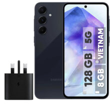 گوشی موبایل سامسونگ مدل Galaxy A55 دو سیم کارت ظرفیت 128 گیگابایت و رم 8 گیگابایت به همراه شارژر سامسونگ – ویتنام
