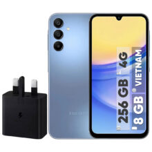 گوشی موبایل سامسونگ مدل Galaxy A15 دو سیم کارت ظرفیت 256 گیگابایت و رم 8 گیگابایت به همراه شارژر 15وات سامسونگ – ویتنام
