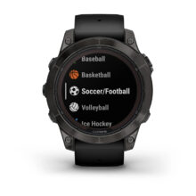 ساعت هوشمند گارمین مدل Fenix 7 pro Sapphire Solar دارای قابلیت های کنترل موسیقی (Music Player)، کنترل سطح اکسیژن خون، ضد آب، صفحه نمایش لمسی بند سیلیکون