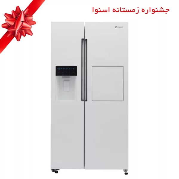 یخچال و فریزر ساید بای ساید 32 فوت اسنوا مدل S1Di-M210-W