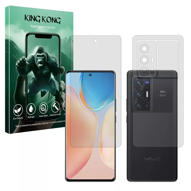 محافظ صفحه نمایش شفاف کینگ کونگ مدل Tough مناسب برای گوشی موبایل ویوو X70 Pro Plus به همراه محافظ پشت گوشی محافظ صفحه نمایش شفاف کینگ کونگ مدل Tough مناسب برای گوشی موبایل ویوو X70 Pro Plus به همراه محافظ پشت گوشی