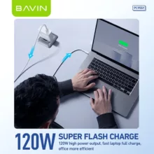 شارژر دیواری 120 وات باوین مدل PC955Y Fast Charging