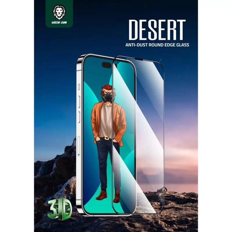 محافظ صفحه نمایش گرین مدل 3D Desert مناسب برای گوشی موبایل اپل iPhone 13 pro max /14 Plus