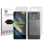 محافظ صفحه نمایش مات دیاموند مدل Tough مناسب برای گوشی موبایل شیائومی Poco F6 Pro به همراه محافظ پشت گوشی
