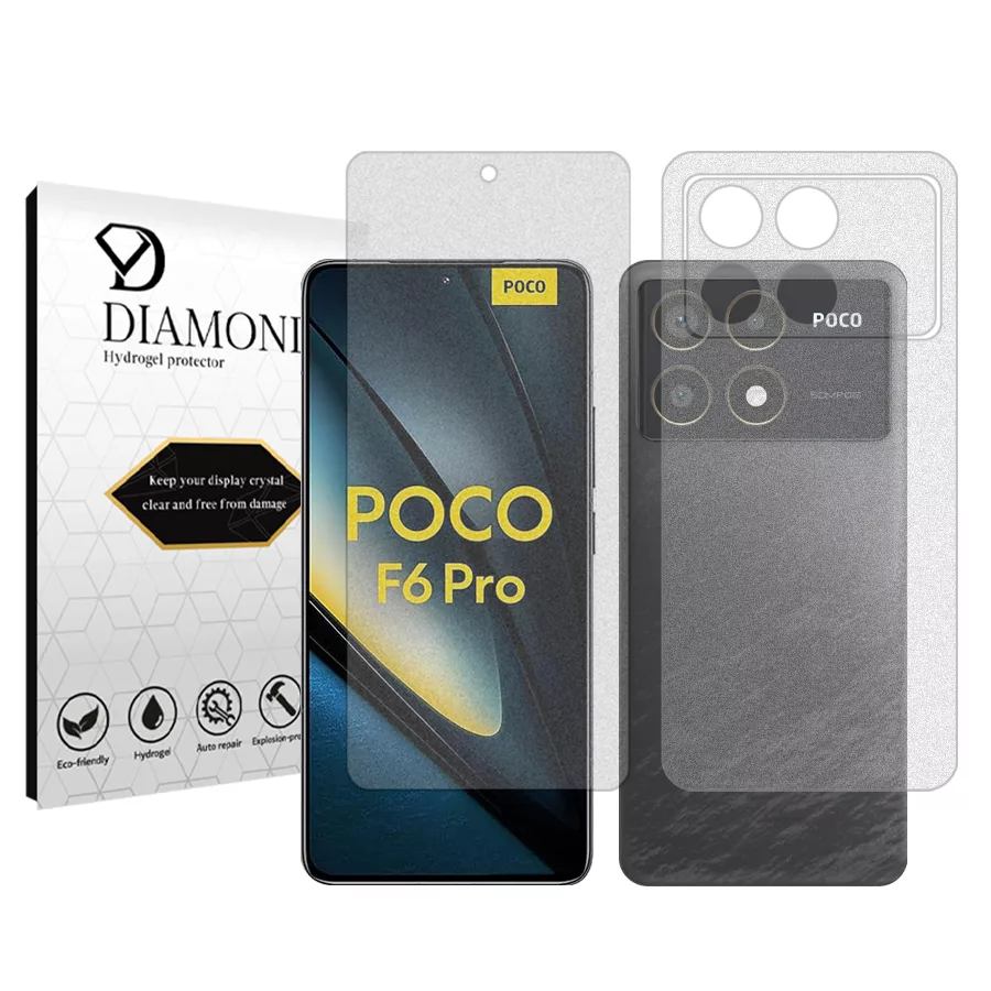 محافظ صفحه نمایش مات دیاموند مدل Tough مناسب برای گوشی موبایل شیائومی Poco F6 Pro به همراه محافظ پشت گوشی محافظ صفحه نمایش مات دیاموند مدل Tough مناسب برای گوشی موبایل شیائومی Poco F6 Pro به همراه محافظ پشت گوشی