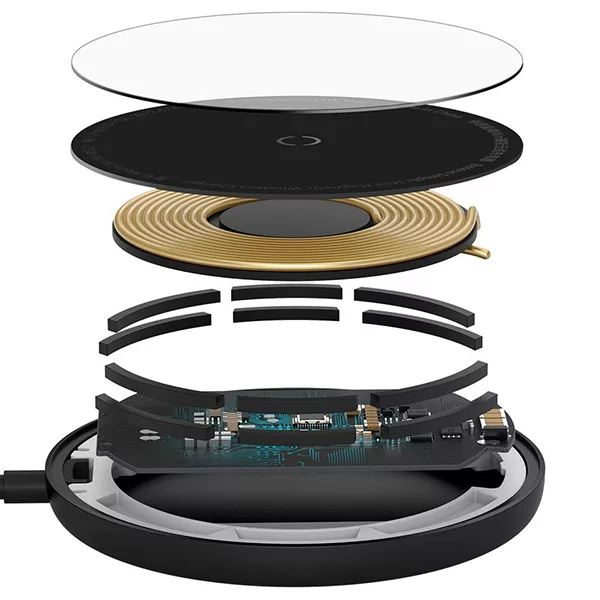 شارژر بی سیم باسئوس مدل Simple Mini Magnetic Wireless Charger WX01-JKF