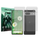 محافظ صفحه نمایش شفاف کینگ کونگ مدل Tough مناسب برای گوشی موبایل گوگل Pixel 7  به همراه محافظ پشت گوشی