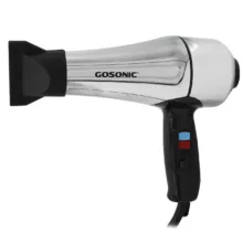 سشوار حرفه ای گوسونیک مدل GHD-229، موتور AC با توان مصرفی 1800 وات، دارای قابلیت باد سرد، فناوری تولید یون، وزن 892 گرم، تنظیم حرارت 3 حالته و کنترل سرعت 2 حالته، به همراه 1 عدد سری متمرکزکننده