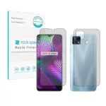 محافظ صفحه نمایش مات راک اسپیس مدل HyMTT مناسب برای گوشی موبایل ریلمی Vi Global به همراه محافظ پشت گوشی