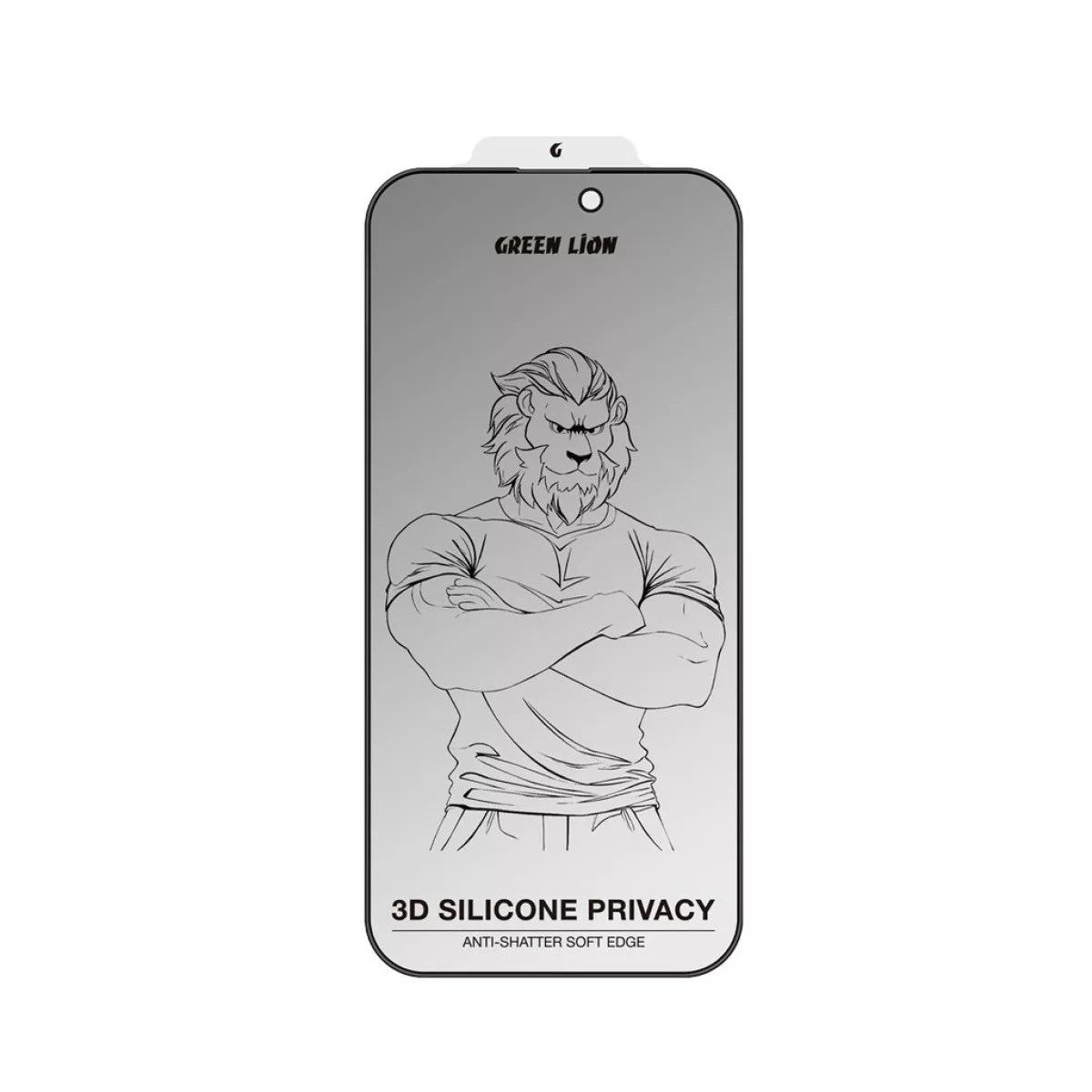 محافظ حریم شخصی صفحه نمایش گرین لاین مدل 3D Silicone Plus Privacy مناسب برای گوشی موبایل اپل  iPhone 16/15