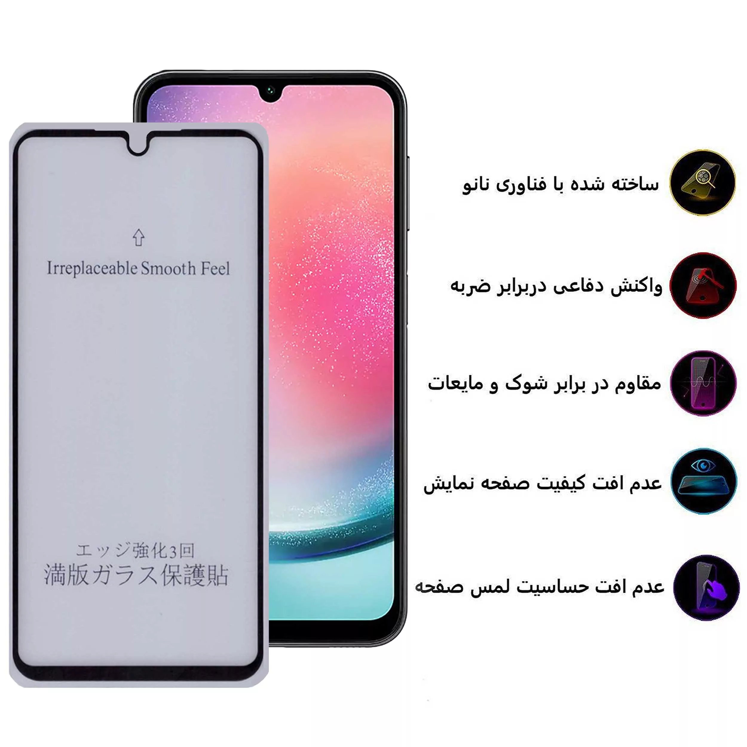 محافظ صفحه نمایش 5D مات بوف مدل 5D-Matte-G مناسب برای گوشی موبایل سامسونگ Galaxy A24 4G