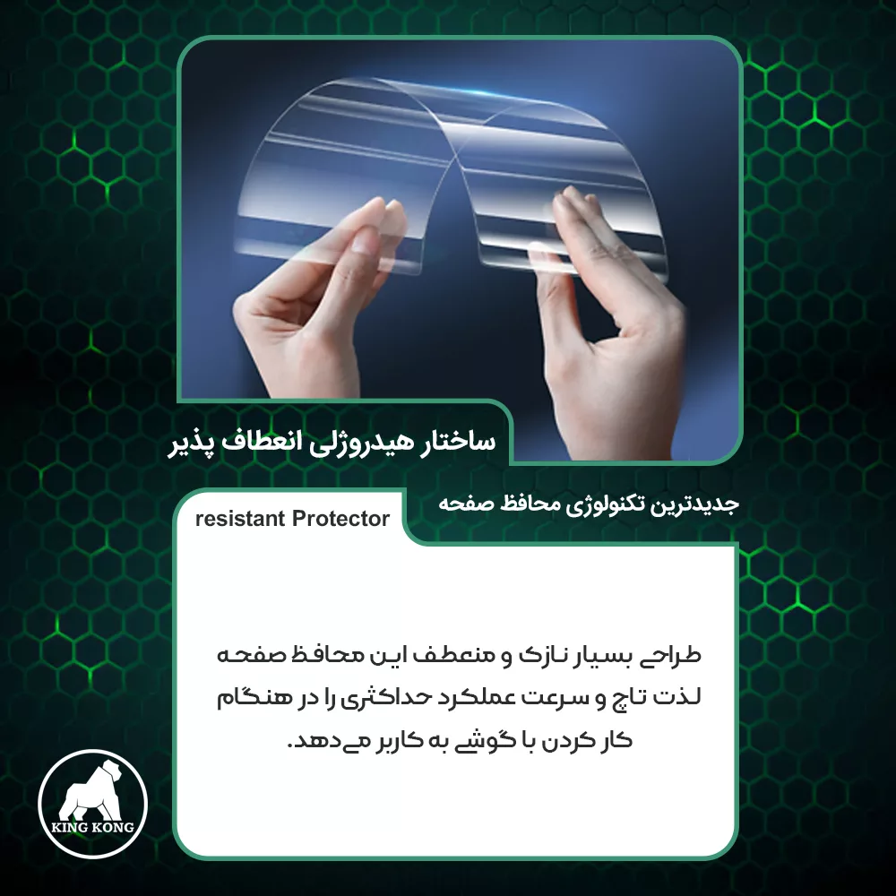 محافظ صفحه نمایش مات کینگ کونگ مدل Tough مناسب برای گوشی موبایل آنر 200 Lite