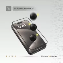 محافظ صفحه نمایش لِولو مدل 3D Resin Glue مناسب برای گوشی موبایل اپل iPhone 16 Pro Max