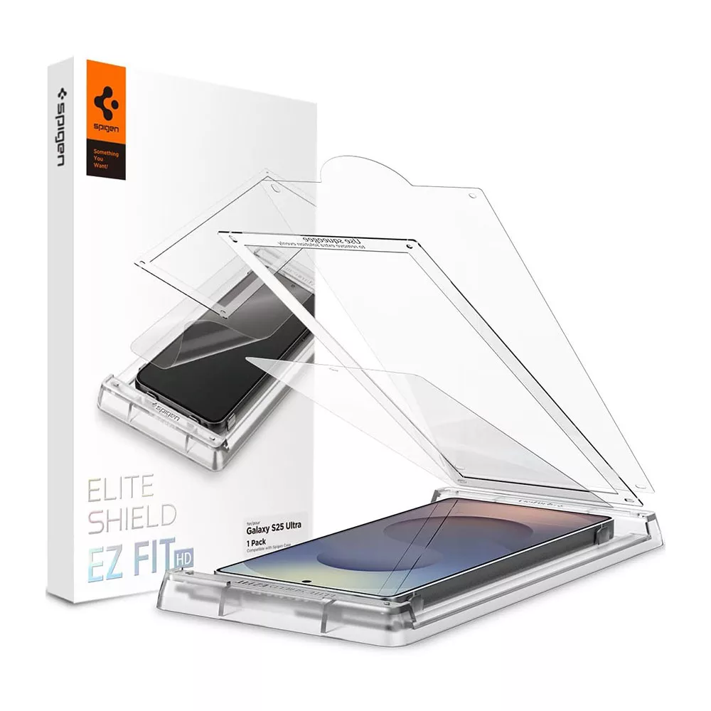 محافظ صفحه نمایش اسپیگن مدل EliteShield EZ Fi مناسب برای گوشی موبایل سامسونگ Galaxy S25 Ultra محافظ صفحه نمایش اسپیگن مدل EliteShield EZ Fi مناسب برای گوشی موبایل سامسونگ Galaxy S25 Ultra