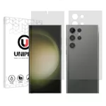محافظ صفحه نمایش شفاف یونی پرو مدل Explosion Proof مناسب برای گوشی موبایل سامسونگ Galaxy S23 Ultra به همراه محافظ پشت گوشی