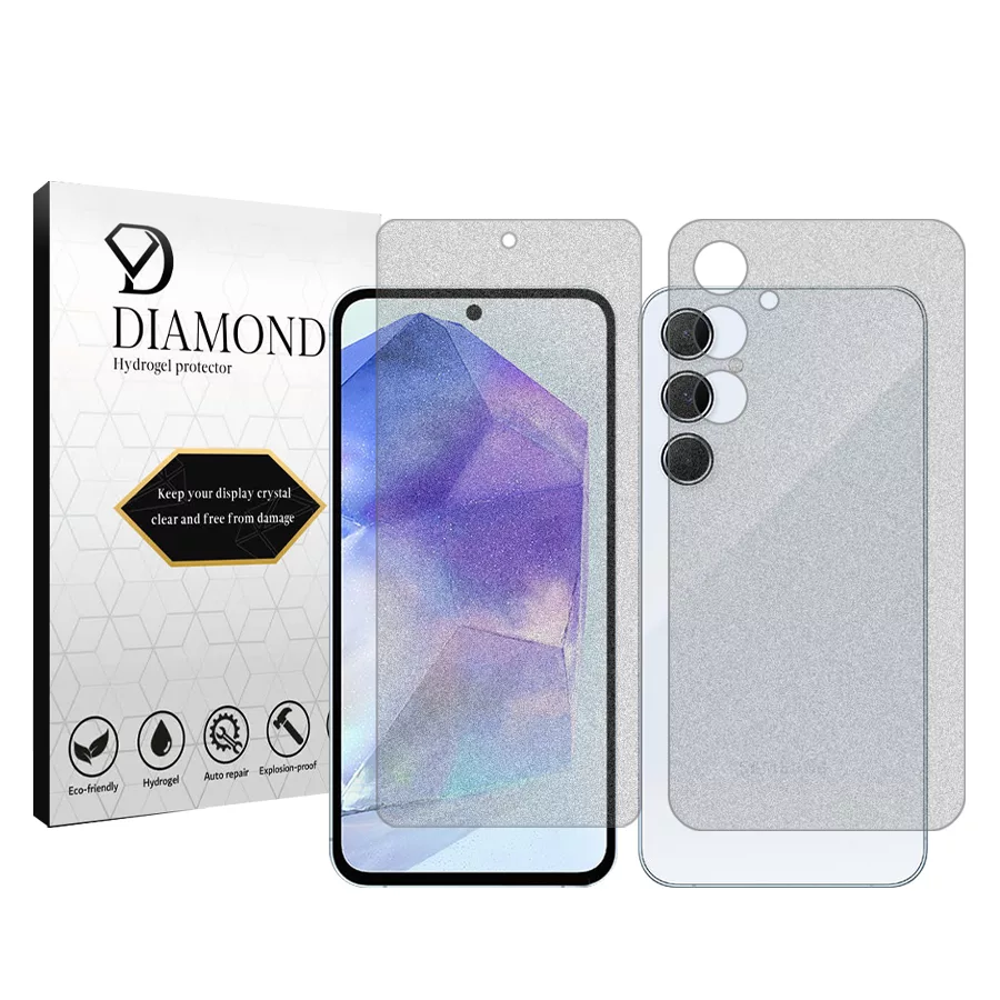 محافظ صفحه نمایش مات دیاموند مدل Tough مناسب برای گوشی موبایل سامسونگ Galaxy A55 5G به همراه محافظ پشت گوشی محافظ صفحه نمایش مات دیاموند مدل Tough مناسب برای گوشی موبایل سامسونگ Galaxy A55 5G به همراه محافظ پشت گوشی
