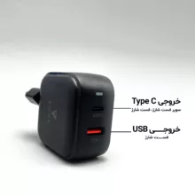 شارژر دیواری 45 وات 2 پورت وونک مدل CA-45 به همراه کابل USB‑C