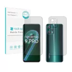 محافظ صفحه نمایش شفاف راک اسپیس مدل HyGEL مناسب برای گوشی موبایل ریلمی 9 Pro به همراه محافظ پشت گوشی و لنز