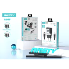 شارژر دیواری 45 وات انستی مدل Q048 به همراه کابل تبدیل USB-C