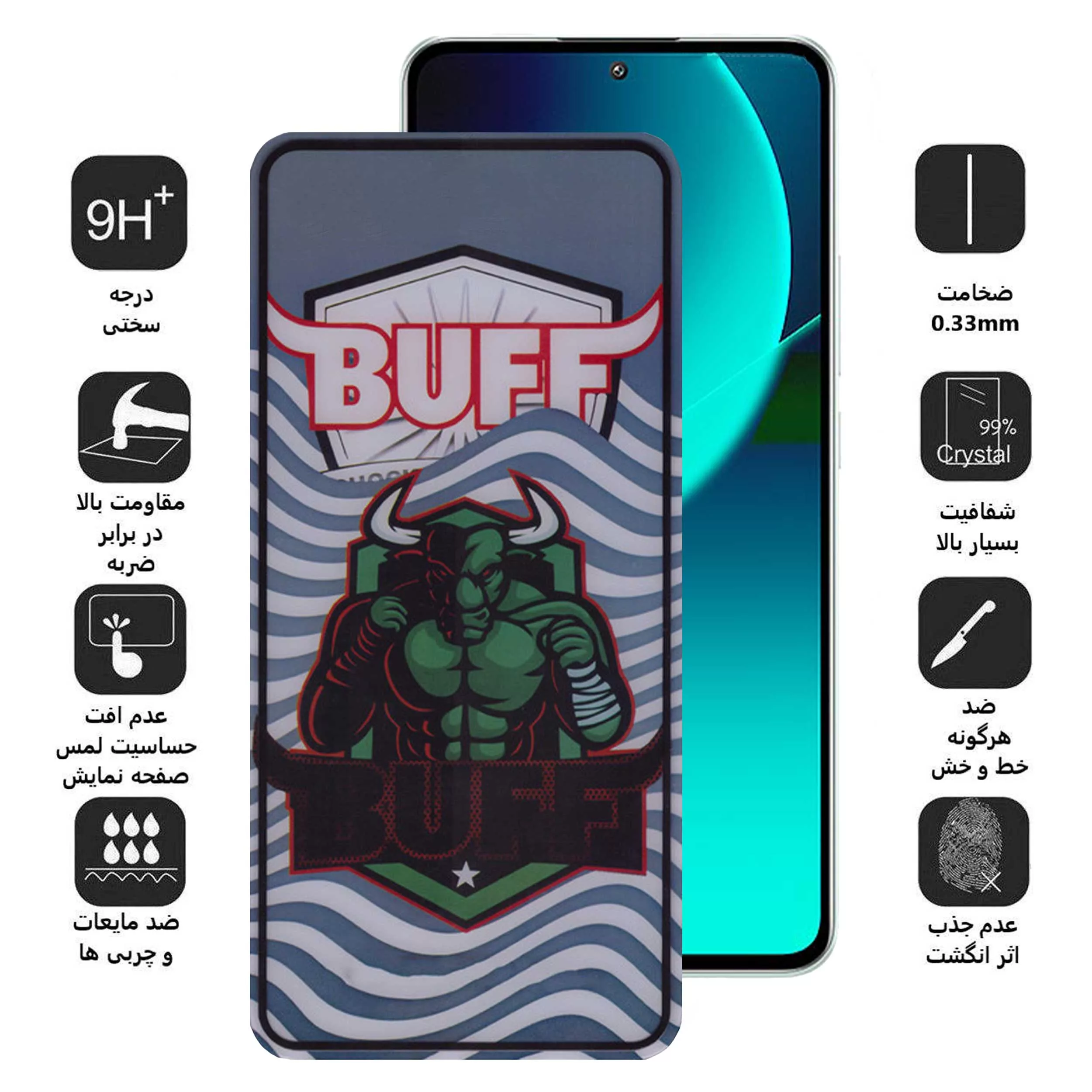 محافظ صفحه نمایش بوف مدل  Super Power-G مناسب برای گوشی موبایل شیائومی 13T Pro / 13T / Redmi K60 Ultra