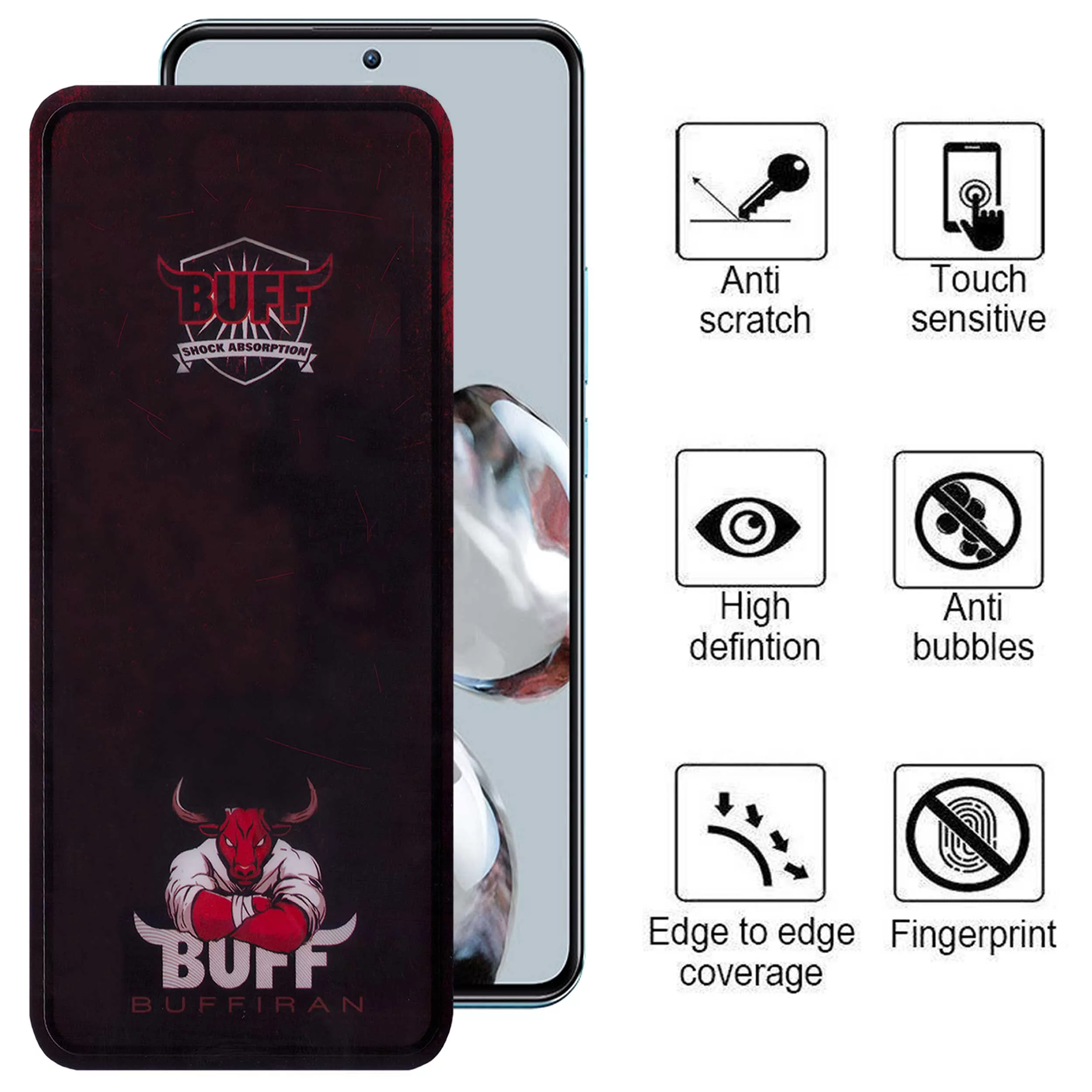 محافظ صفحه نمایش بوف مدل  Muscle-Bull-G مناسب برای گوشی موبایل شیائومی 12T Pro / 12T / Mi 11T Pro / Mi 11T