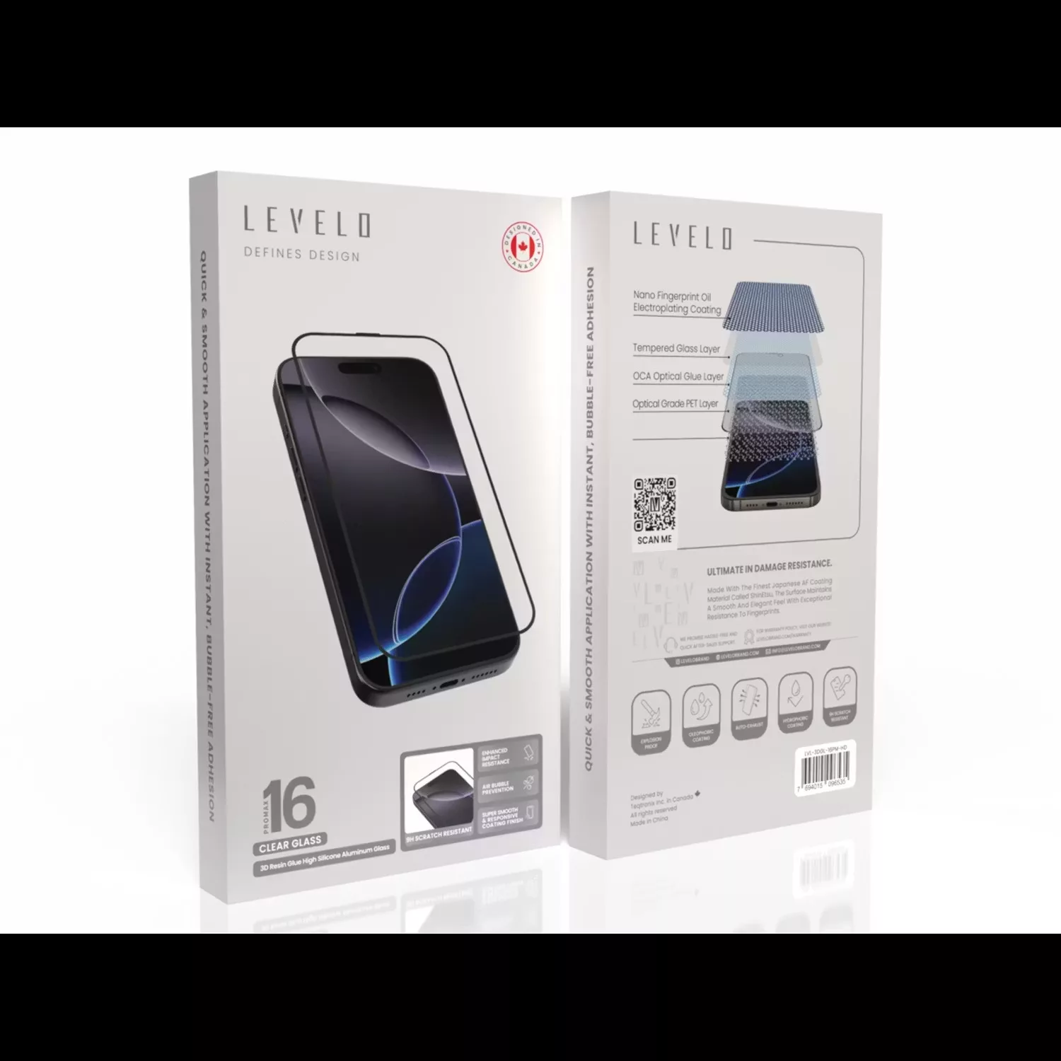 محافظ صفحه نمایش لِولو مدل 3D Resin Glue مناسب برای گوشی موبایل اپل iPhone 16 Pro Max
