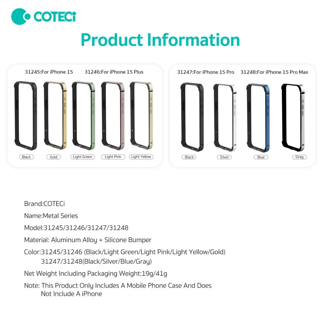 بامپر کوتتسی مدل 31248 مناسب برای گوشی موبایل اپل iPhone 15 Pro Max