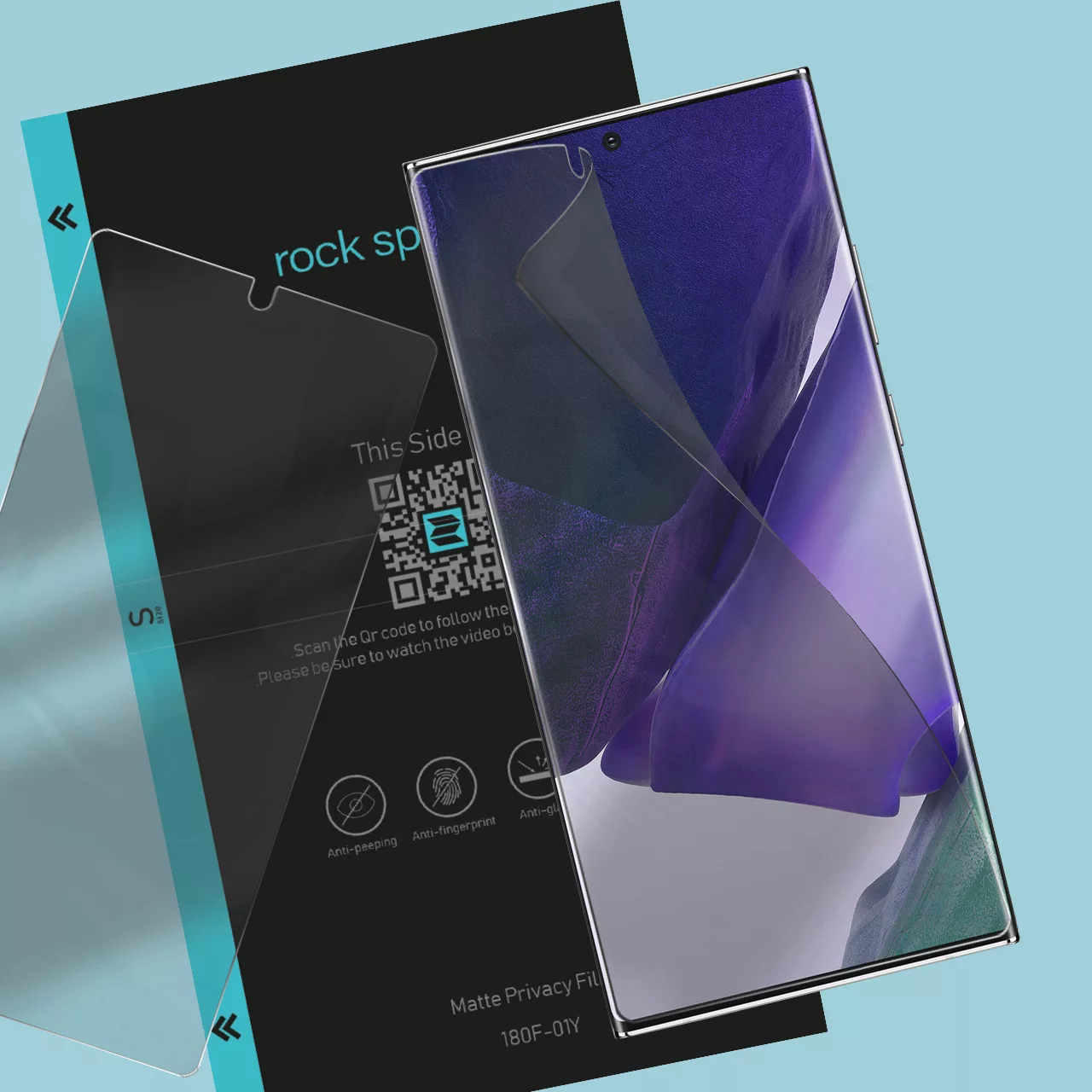 محافظ صفحه نمایش حریم شخصی راک اسپیس مدل 180F-01Y مناسب برای گوشی موبایل سامسونگ Galaxy Note20 Ultra 5G