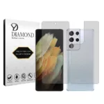 محافظ صفحه نمایش شفاف دیاموند مدل Tough مناسب برای گوشی موبایل سامسونگ Galaxy S21 Ultra 5G به همراه محافظ پشت گوشی