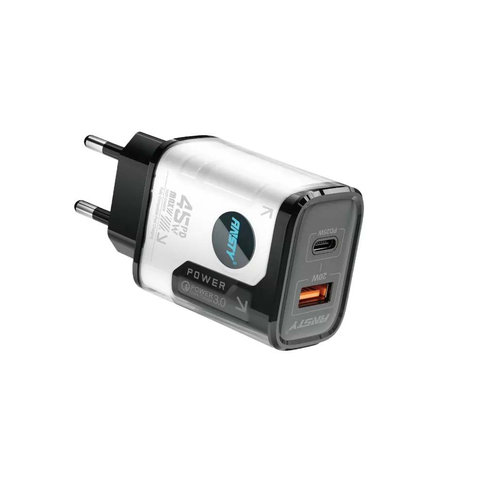 شارژر دیواری 45 وات انستی مدل Q048 به همراه کابل تبدیل USB-C