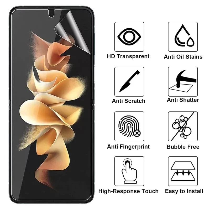 محافظ صفحه نمایش مات بوف مدل Hydrogel-Matte مناسب برای گوشی موبایل سامسونگ Galaxy Z Flip 7 به همراه محافظ پشت گوشی