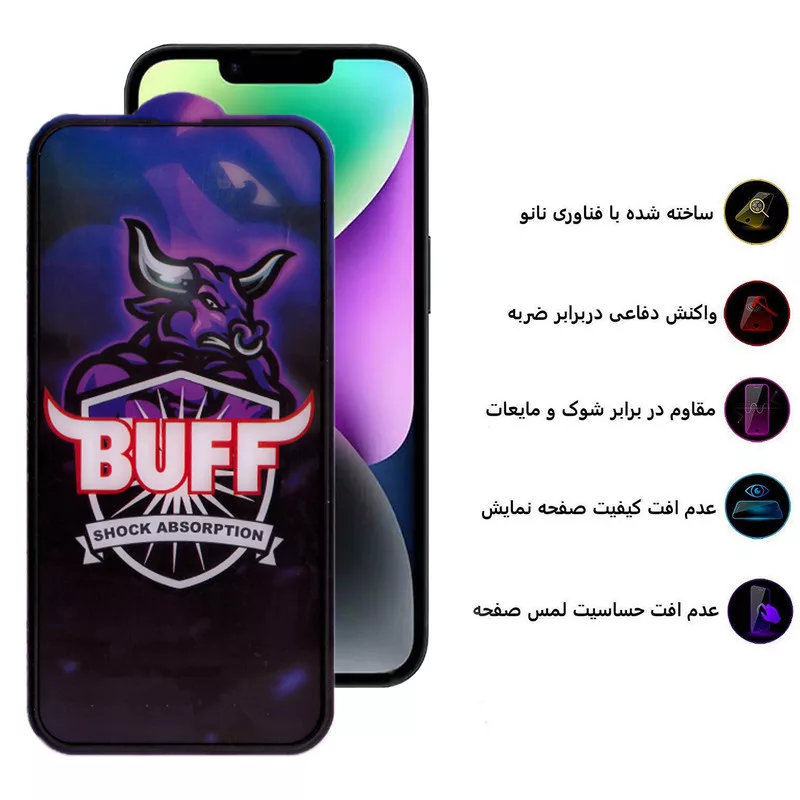 محافظ صفحه نمایش بوف مدل AirBag-Pro-G مناسب برای گوشی موبایل اپل iphone 16e /13/13 pro/14
