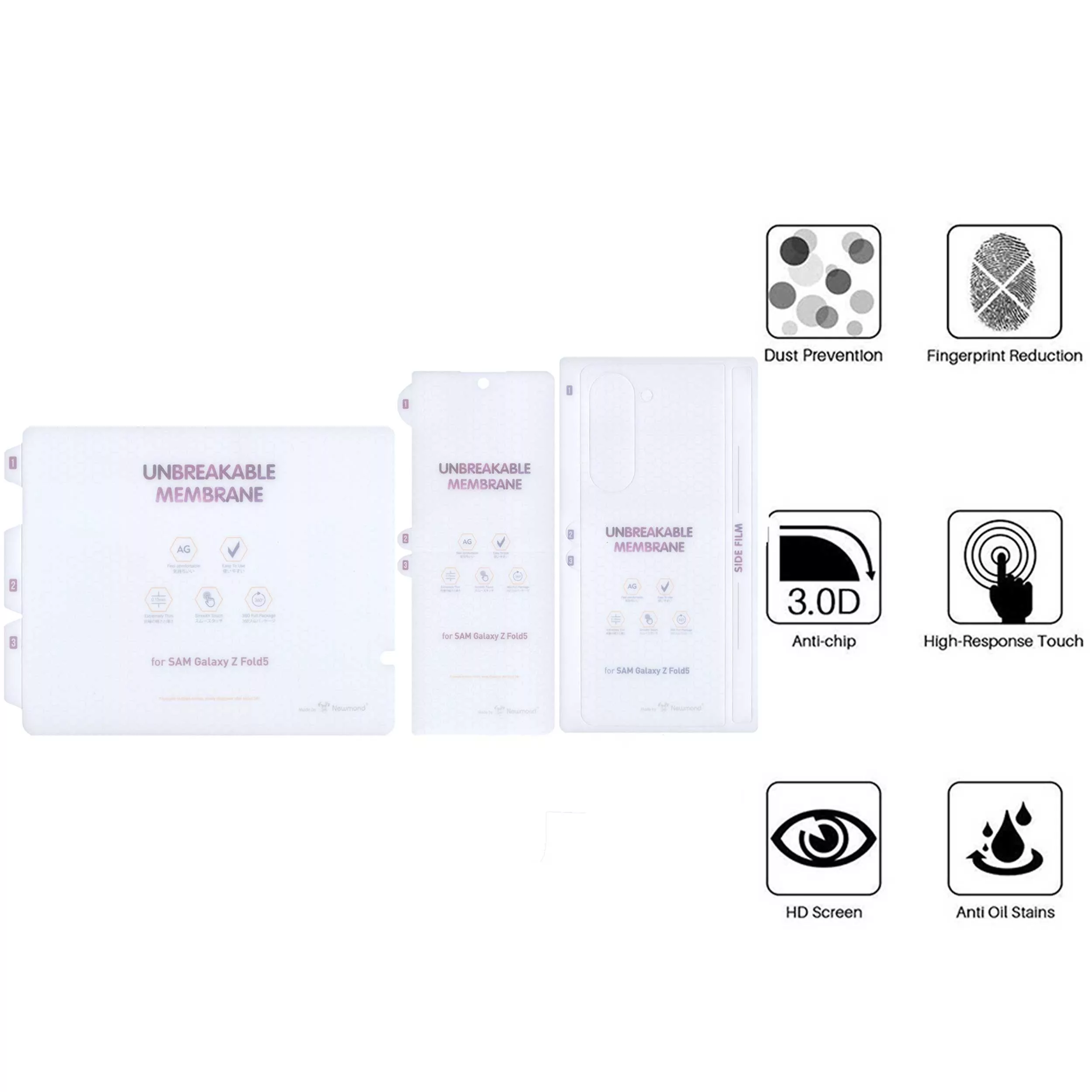 محافظ صفحه نمایش مات بوف مدل Hydrogel-Matte مناسب برای گوشی موبایل سامسونگ Galaxy Z Fold 5 به همراه محافظ پشت گوشی