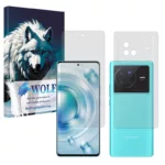 محافظ صفحه نمایش شفاف ولف مدل Tough مناسب برای گوشی موبایل ویوو X80 به همراه محافظ پشت گوشی