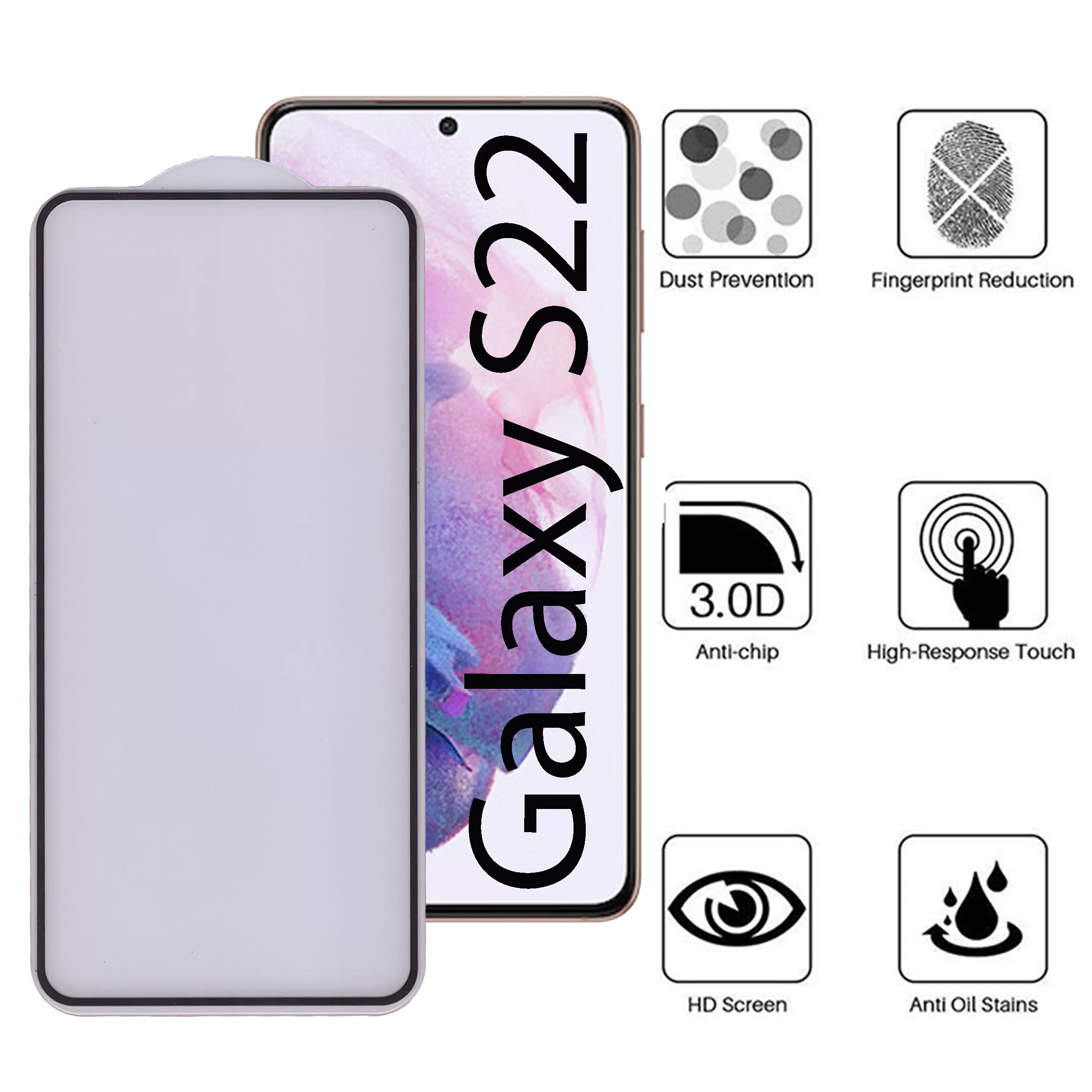 محافظ صفحه نمایش 5D بوف مدل F33-G مناسب برای گوشی موبایل سامسونگ Galaxy S22