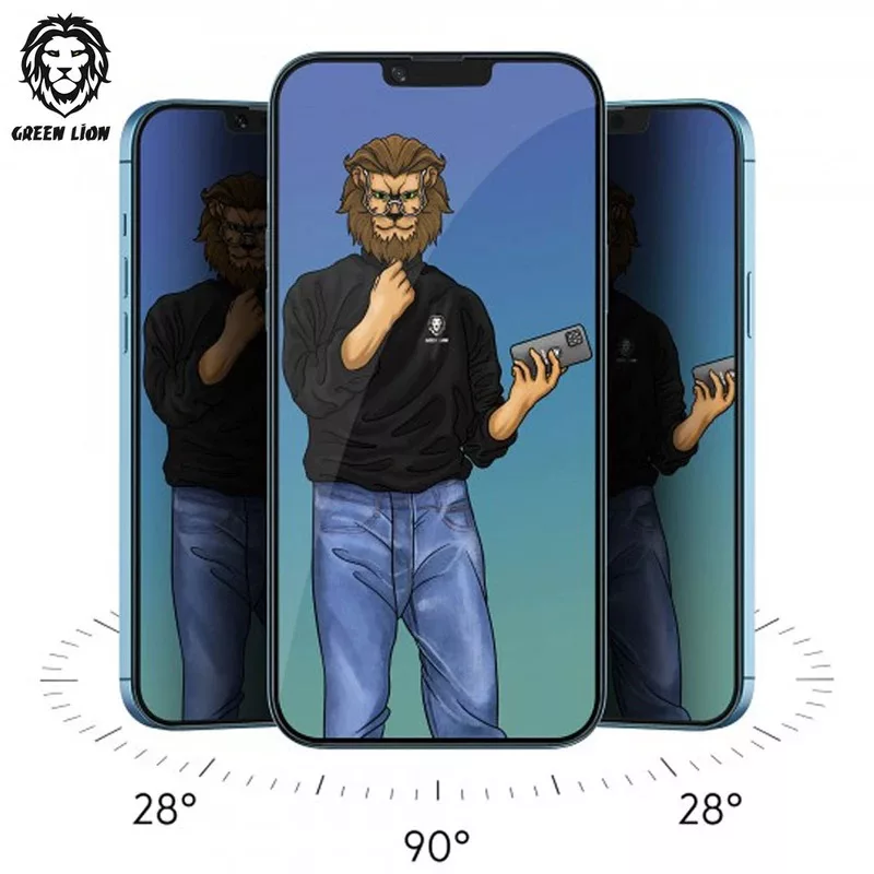 محافظ صفحه نمایش حریم شخصی گرین لاین مدل 9H Steve privacy مناسب برای گوشی موبایل اپل iphone 16 pro max