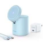 شارژر بیسیم 7.5 وات انکر مدل B2568 به همراه شارژر دیواری 20 وات انکر و کابل USB-C به USB-C