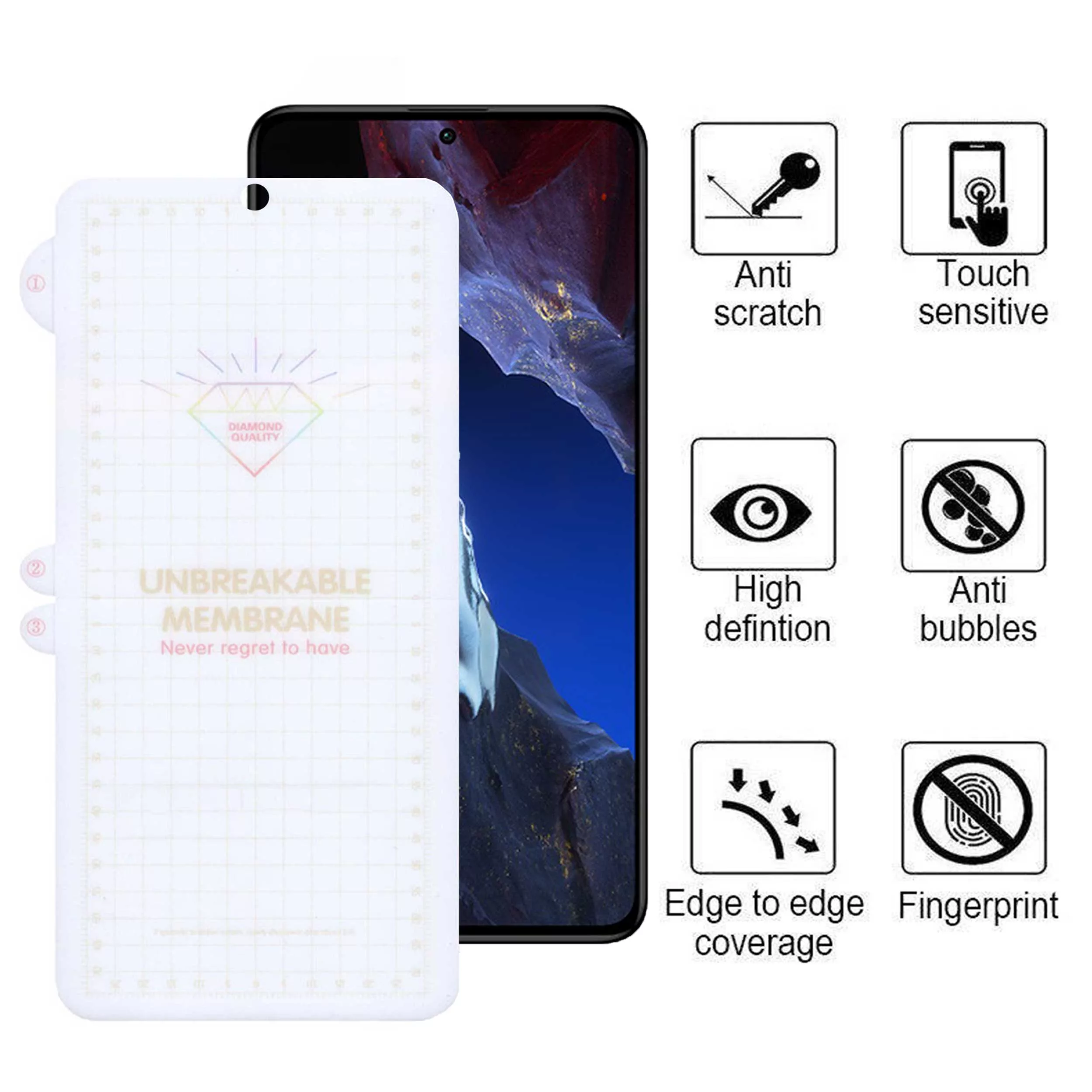 محافظ صفحه نمایش بوف مدل Hydrogel-G مناسب برای گوشی موبایل شیائومی Poco F5 Pro / F5 / Redmi Note 12 Turbo