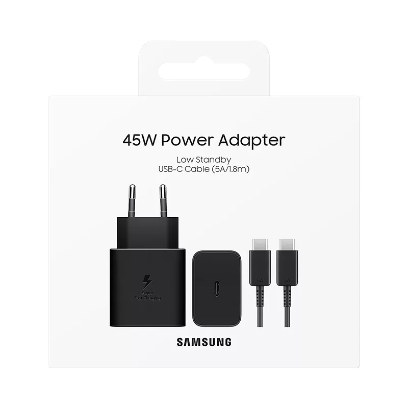 شارژر دیواری 45 وات سامسونگ مدل EP-T4511 Low Standby به همراه کابل USB-C به طول 1.8 متر