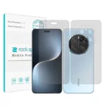 محافظ صفحه نمایش مات راک اسپیس مدل Resistant مناسب برای گوشی موبایل آنر Magic 7 Pro به همراه محافظ پشت گوشی