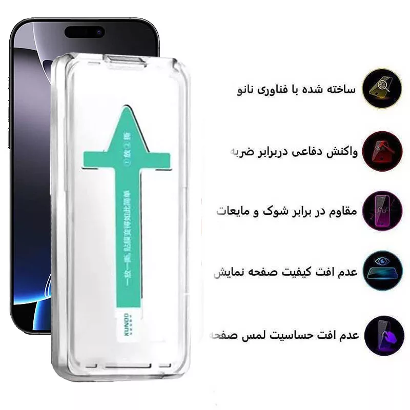 محافظ صفحه نمایش اپیکوی مدل Axe Easy install مناسب برای گوشی موبایل اپل iPhone 16 Pro Max