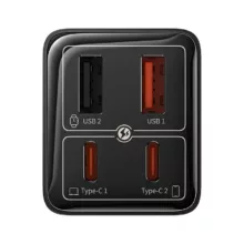 شارژر دیواری 65 وات بیسوس مدل  GAN6 PRO CCGAN65S6 به همراه کابل USB-C