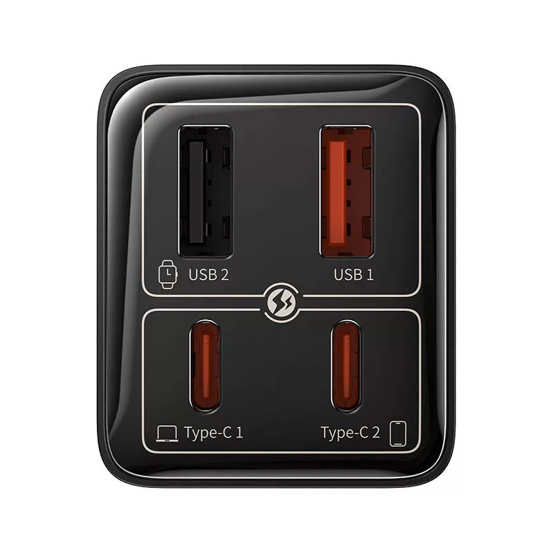 شارژر دیواری 65 وات بیسوس مدل  GAN6 PRO CCGAN65S6 به همراه کابل USB-C
