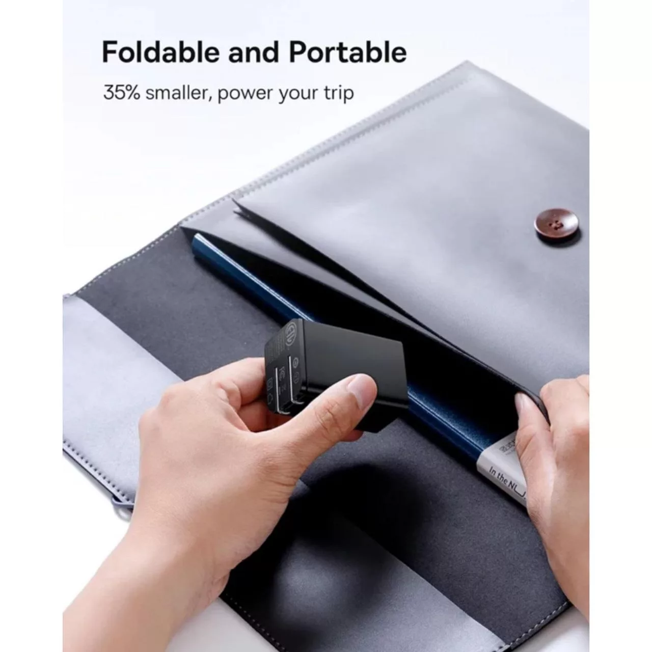 شارژر دیواری 65 وات بیسوس مدل  GAN6 PRO CCGAN65S6 به همراه کابل USB-C