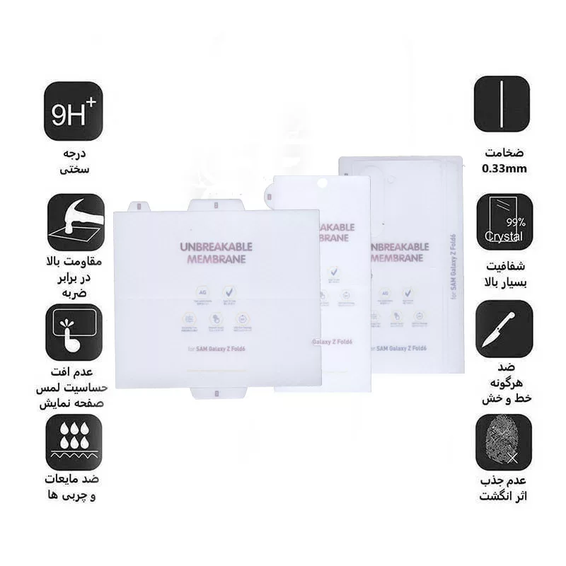 محافظ صفحه نمایش مات بوف مدل Hydrogel-Matte مناسب برای گوشی موبایل سامسونگ Galaxy Z Fold 6 به همراه محافظ پشت گوشی