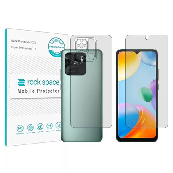 محافظ صفحه نمایش راک اسپیس مدل HyGEL مناسب برای گوشی موبایل  شیائومی Redmi 10C  به همراه محافظ پشت گوشی محافظ صفحه نمایش راک اسپیس مدل HyGEL مناسب برای گوشی موبایل  شیائومی Redmi 10C  به همراه محافظ پشت گوشی