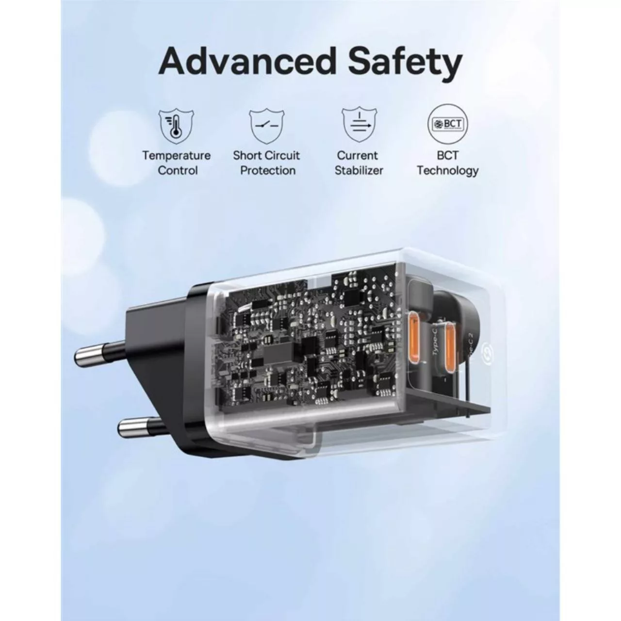 شارژر دیواری 40 وات بیسوس مدل GaN 5 Pro
