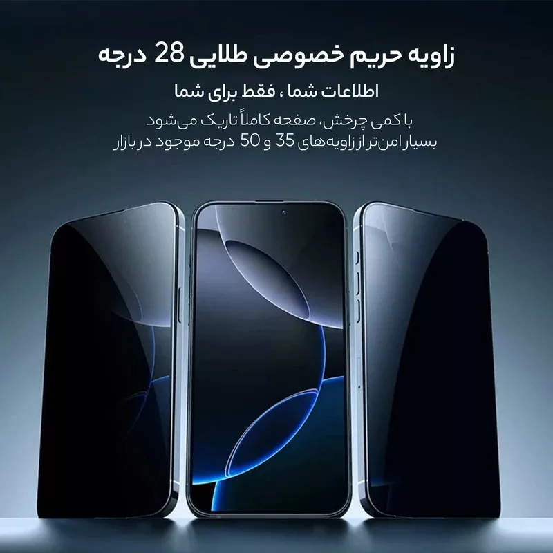 محافظ صفحه نمایش حریم شخصی فراگ مدل Privacy مناسب برای گوشی موبایل اپل iPhone 13 Pro Max/14 Plus
