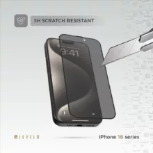 محافظ صفحه نمایش لِولو مدل 3D Resin Glue Privacy مناسب برای گوشی موبایل اپل iPhone 16 Pro Max