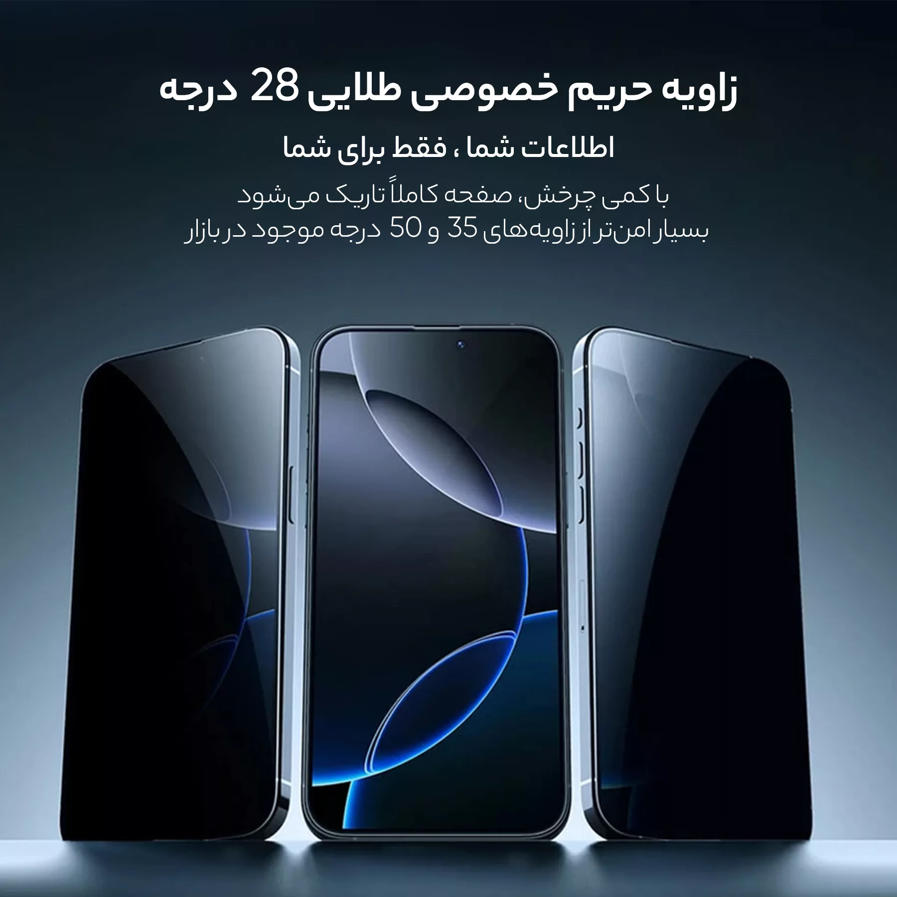 محافظ صفحه نمایش حریم شخصی نیلکین مدل Guardian Privacy مناسب برای گوشی موبایل اپل iPhone 16/15  به همراه کیت نصب